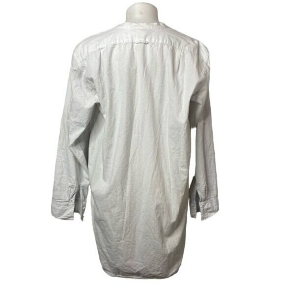 Pure DKNY Pin Striped White Button Down Boyfriend’s Shirt Dress Size M - Picture 9 of 12